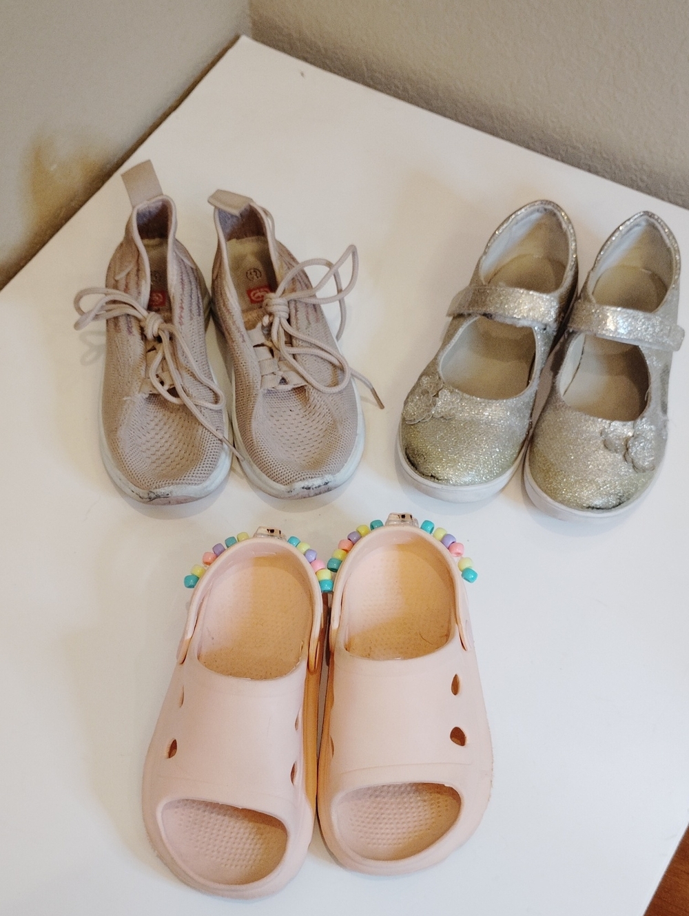 Girls Lot Of 3 Shoes Different Styles Size 12/13 (Used)